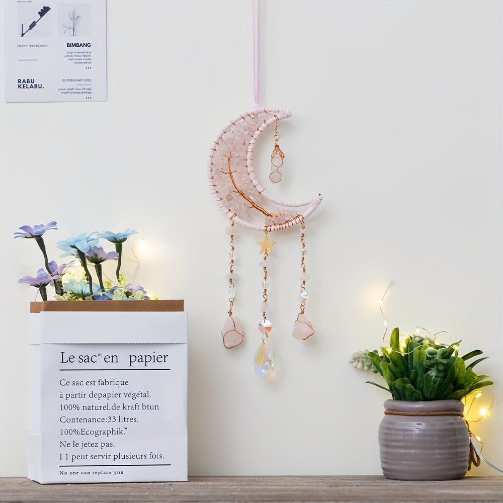 Dreamcatcher Moon Suncatcher Wall Hanging – Handmade Boho Wind Chime Pendant for Indoor Outdoor Garden, Courtyard & Party Decor – Christmas & Birthday Gift - product image 16