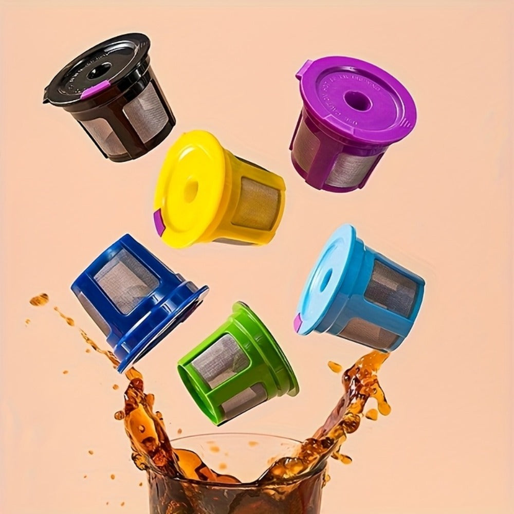 Reusable K-Cup Coffee Pods for Keurig 1.0 & 2.0, Refillable K-Cup Filters Universal Fit, Eco-Friendly Reusable Coffee Pod Filters, 6 Colors, Use Any Ground Coffee - product image