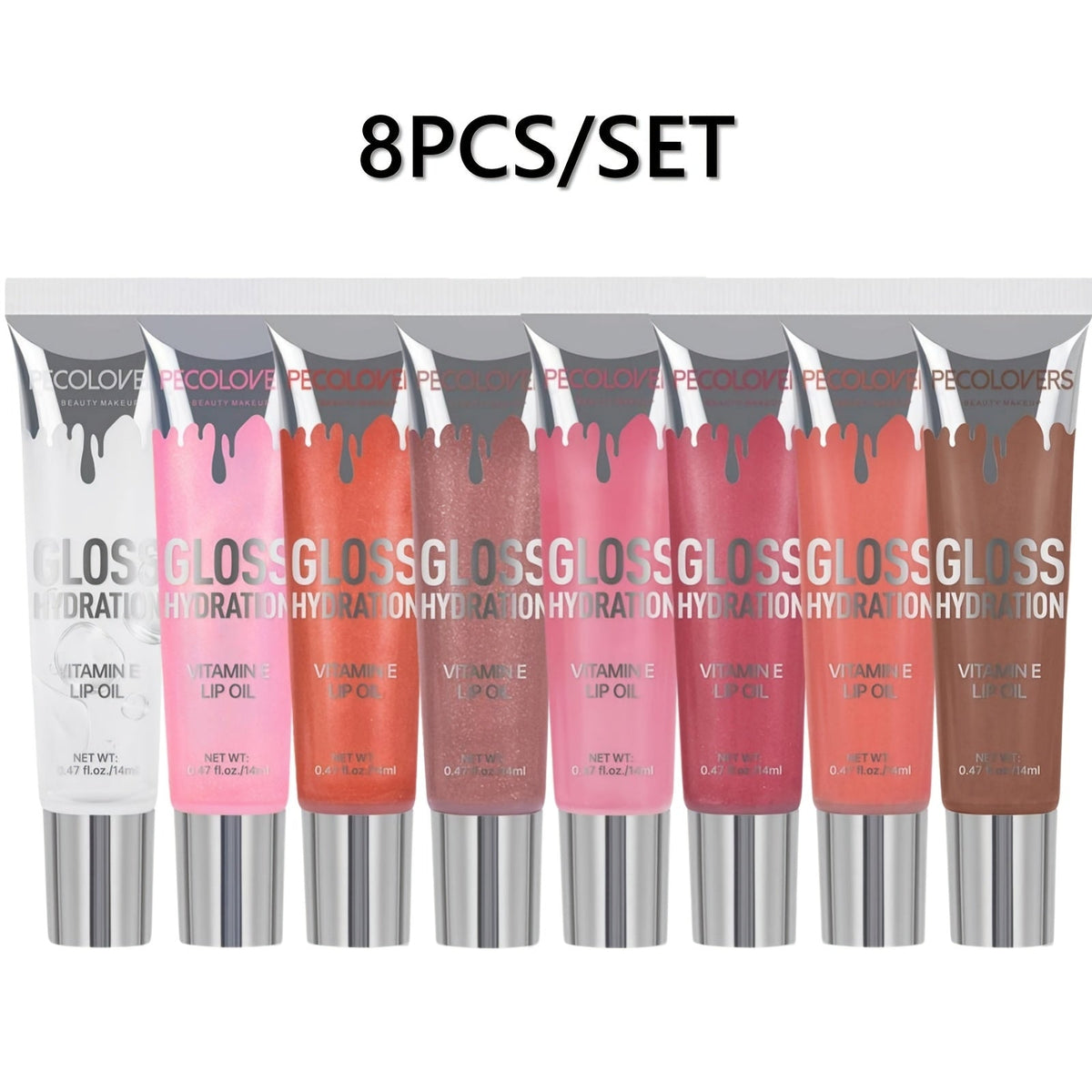 Pearlescent Glitter Lip Gloss Set 8 Pieces with Moisturizing Lip Oil Formula — High Shine Long-Lasting Non-Sticky Multi-Shade Collection for Women Everyday Wear & Glam Looks Gift - product image 9