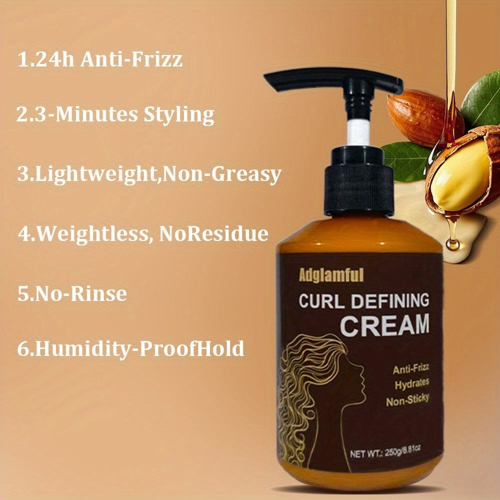 24-Hour Hold Curl Defining Cream for Wavy Curly & Coily Hair — No-Rinse Leave-In Frizz Control Styler, Lightweight Non-Greasy 3-Minute Quick Curl Definition for Women & Men All Cur - product image 8