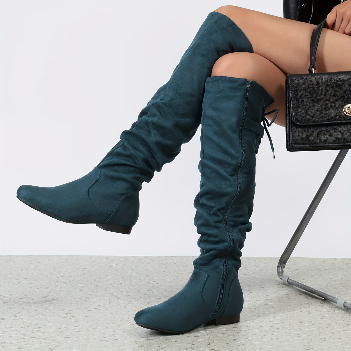 Women's Over The Knee Thigh High Winter Boots Comfortable Fashion Versatile Over-the-knee Boots Women Boots Autumn Boots Winter Boots Christmas Gifts for Friends, Slip Resistant Sole