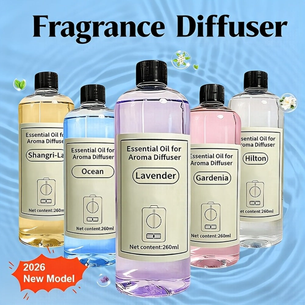 Large Capacity Essential Oil 8.79oz – Premium Long-Lasting Floral Fragrance, Leak-Proof, Diffuser Compatible | Hilton, Shangri-La, Gardenia, Lavender, Ocean - product image