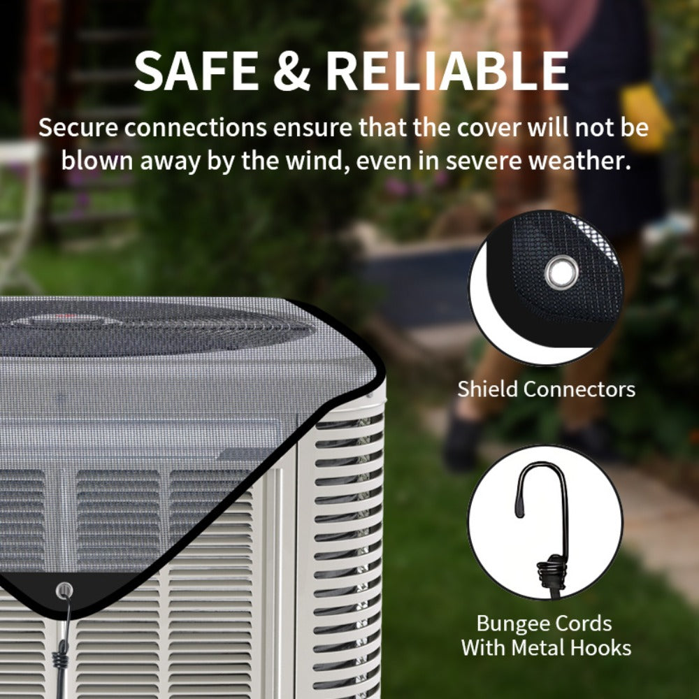 Outdoor Air Conditioner Cover 26"x26", Universal PVC Mesh AC Unit Protector, Prevents Leaves Debris Snow, Weatherproof Outdoor AC Cover for Winter Christmas Season - product image 8