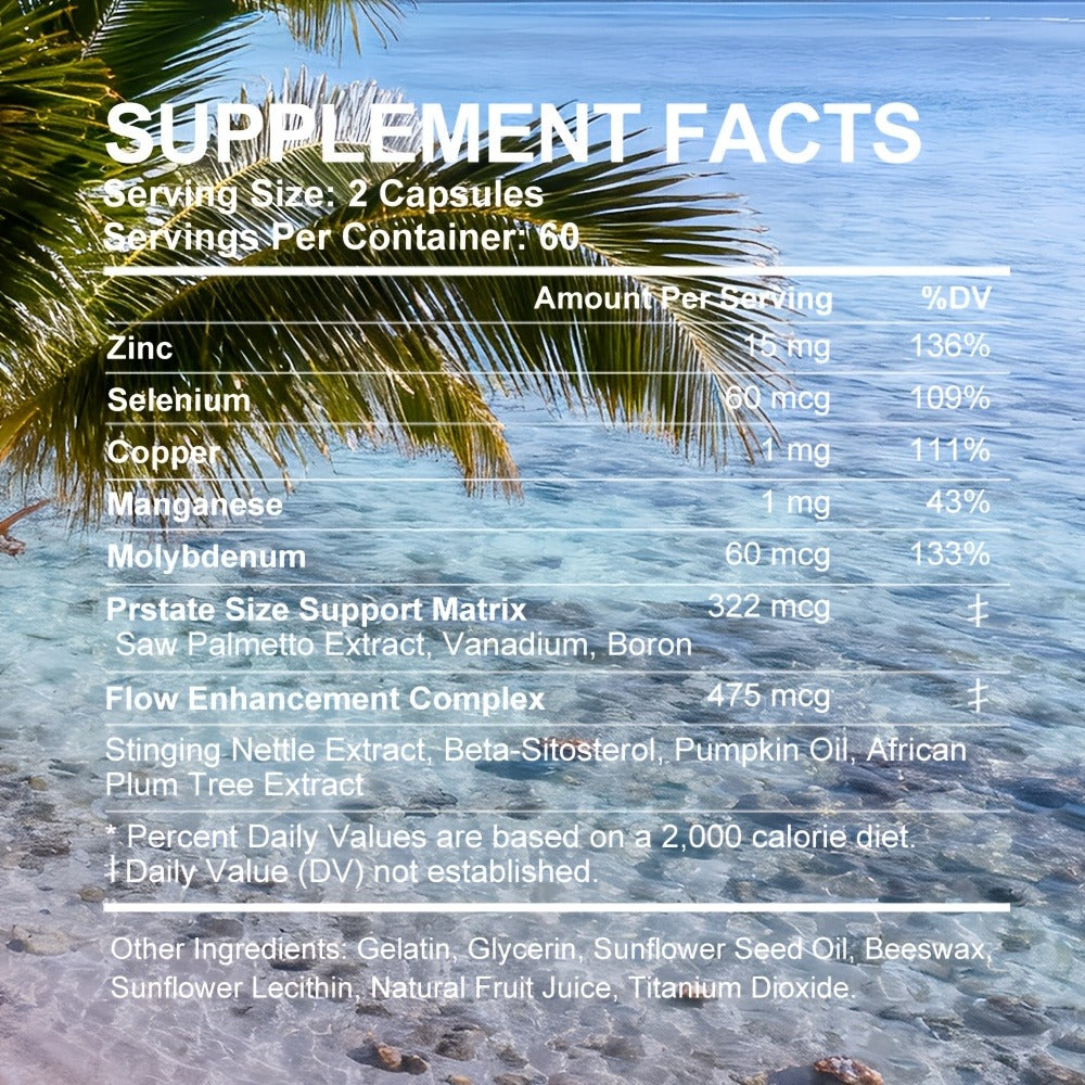 Saw Palmetto Supplement for Men – Prostate Health Support with Saw Palmetto Extract & Zinc | Urinary Flow, Hormonal Balance & Immune Defense Formula | Daily Men's Health Capsules | - product image 2
