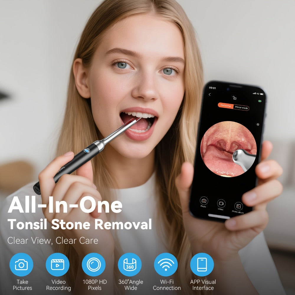 Intelligent Visual Tonsil Stone Removal Kit – 1080P HD Camera, 6 LED Lights, Wi-Fi & App Connection, Multi-Accessory Oral Inspection Tool for All Ages - product image 6