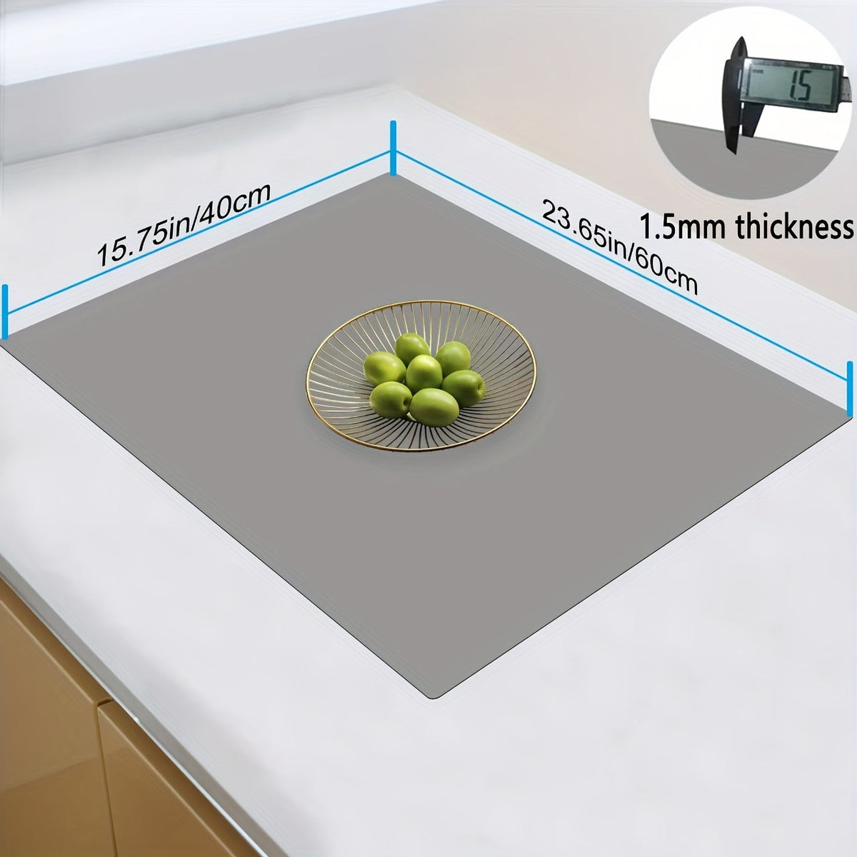 Extra Large Silicone Mat for Kitchen Counter – Nonslip Heat Resistant Countertop Protector, Nonstick Waterproof Craft Mat & Placemat, Multiple Sizes & Colors - product image 38