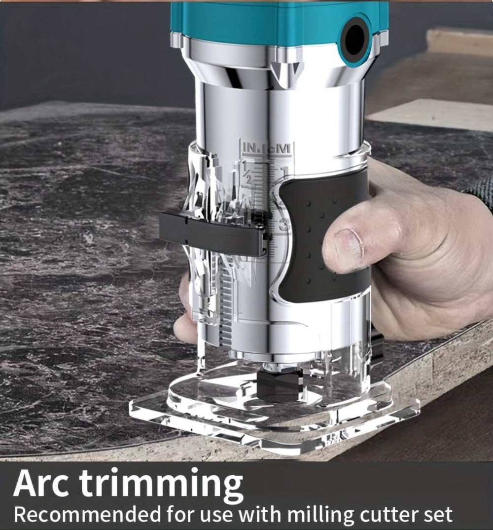 Wood Router 800W Trim Router for Woodworking - 35000RPM Electric Router with Edge Guide, Roller Guide, 6-Speed Adjustment for Precise Trimming, Profiling & Milling - product image 19