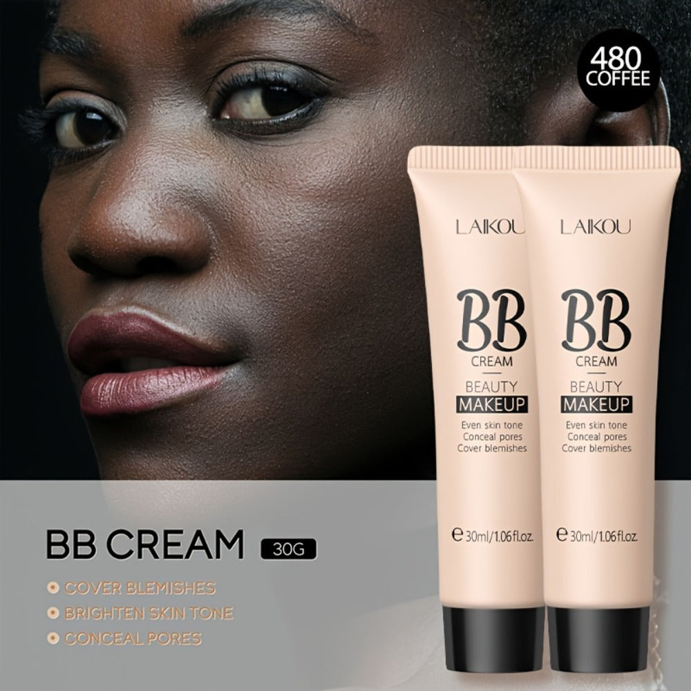 BB Cream 2 Pcs Set Waterproof – Pore-Minimizing Full Coverage Foundation with Blemish Concealer & Glycerin Hydration, 9 Shades for All Skin Types, 30ml Each, Skincare Makeup Hybrid - product image 17