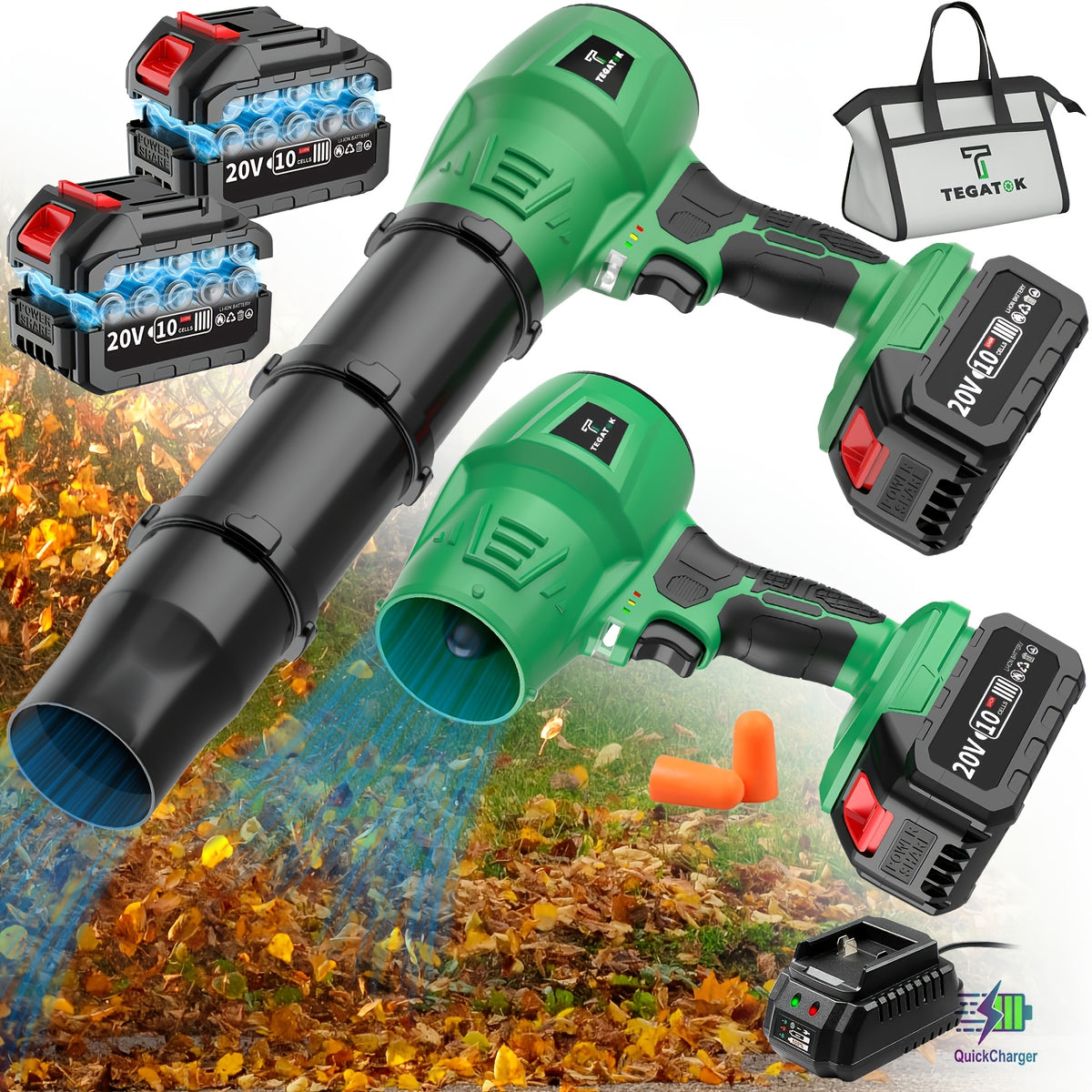 Turbo Blower, 20000RPM Electric Cordless Leaf Blower, 20V 2.0/4.0AH Battery Jet Dry Blower, High Pressure Air Blower, Jet Blower Car Dryer, Hand Held Snow Blower, Home Outdoor