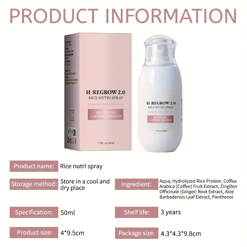 Rice Scalp Spray 4pcs Set — Hydrolyzed Rice Protein & Ginger Root Extract Hair Mist for Scalp Moisturizing, Strengthening & Softening | Lightweight Leave-In | 1.69oz Each - product image 13