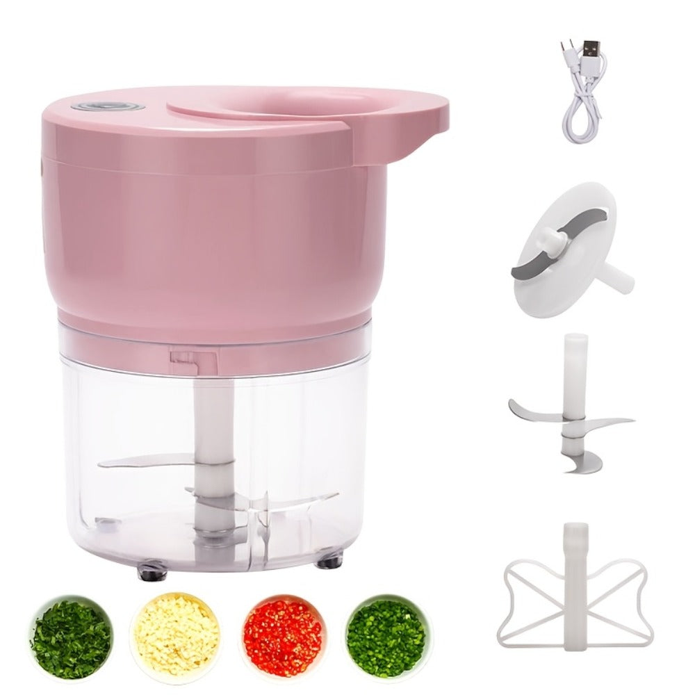 Electric Food Chopper Mini Garlic Crusher USB Rechargeable Meat Grinder 3.38oz 8.45oz Portable Wireless Kitchen Tool - product image 5