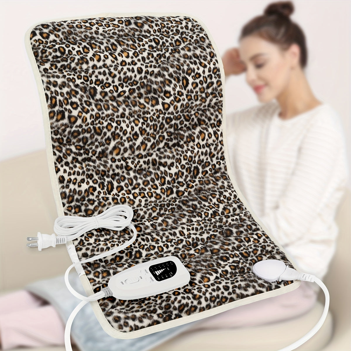 Extra Large Heating Pad - Back, Neck, Shoulders, Arms, Abdomen, Quickly Heated to 140 °F, Portable, 6 Heating Settings, Automatic Shut-Off, 24" X 12", Wet/Dry Options, Machine Washable