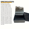 60pcs Cobalt Drill Bits Set Wire Gauge 1-60 Metal Index Box - product image 15