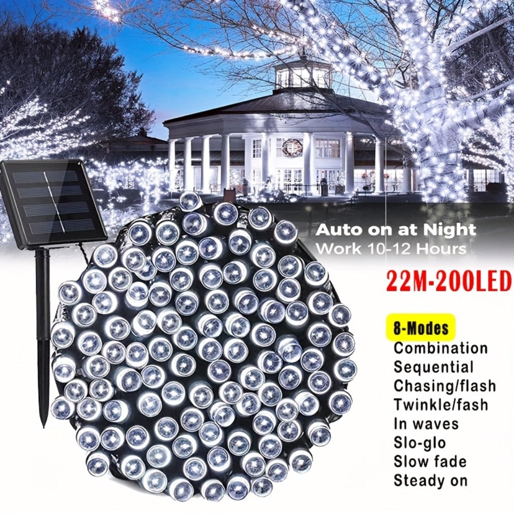 Solar String Lights Outdoor LED – 39/50/72/100/105FT Spherical Bulb & Warm/Cool White with Remote Control | IP65 Waterproof 12-Hour Solar Powered Fairy Lights for Patio, Garden & F - product image 14