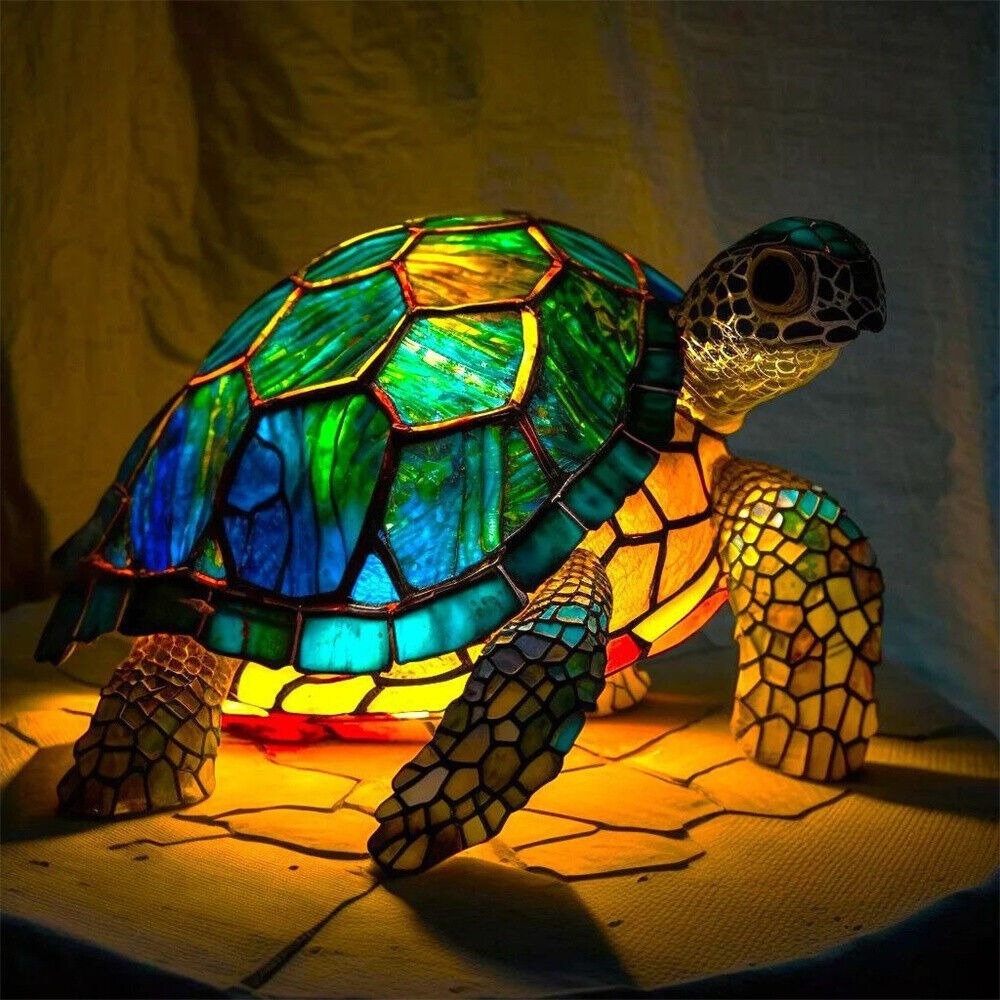 3D Resin Animal Night Light – Bohemian Vintage Dragon, Owl & Sea Turtle Stained Desk Lamp for Bedroom, Home Decor, Birthday & Christmas Gift (Dragon / Owl / Sea Turtle) - product image 9