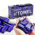 Compressed Towel Tablets 28 Pack | Disposable Magic Coin Tissue, Expandable Face Towel 11.8x9.4 Inch, Individually Wrapped Carry-along Paper Towel for Travel Camping Hiking Sport Gym Outdoor Emergency
