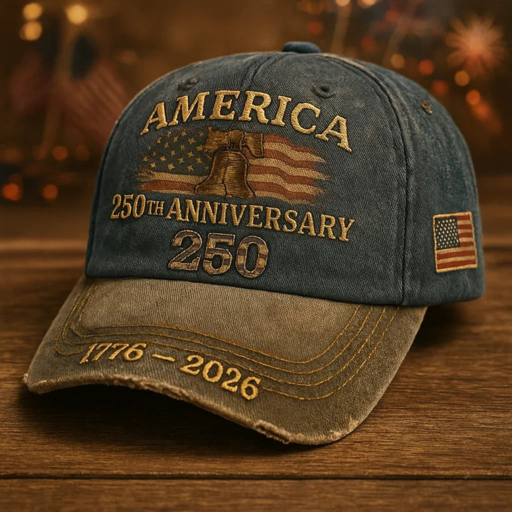 Adjustable Vintage American Flag Hat for Men Women, Unisex Independence Day Gift, History Enthusiast Festive Cap, Single or 3-Piece Set – 250th Anniversary - product image 3