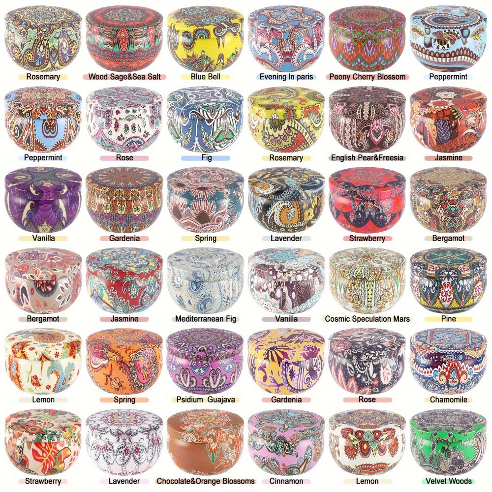 Candle Gift Set 36-Pack – Natural Soy Wax Scented Candles in Tin Cans, Aromatherapy Candles for Yoga, Spa, Bath & Home Decor, Portable Travel Candles, Perfect Gift for Women & Men, - product image 2