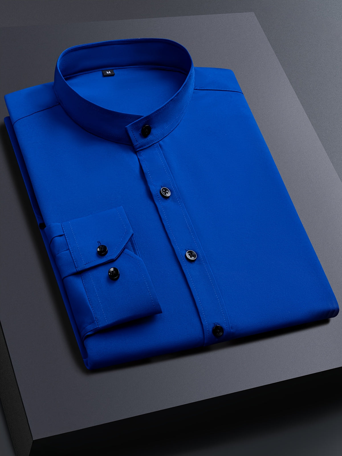 Men's Henley Collar Long Sleeve Shirt | Casual, All-season, Solid Color, Regular Fit, Button Details, Woven Fabric - product image 38