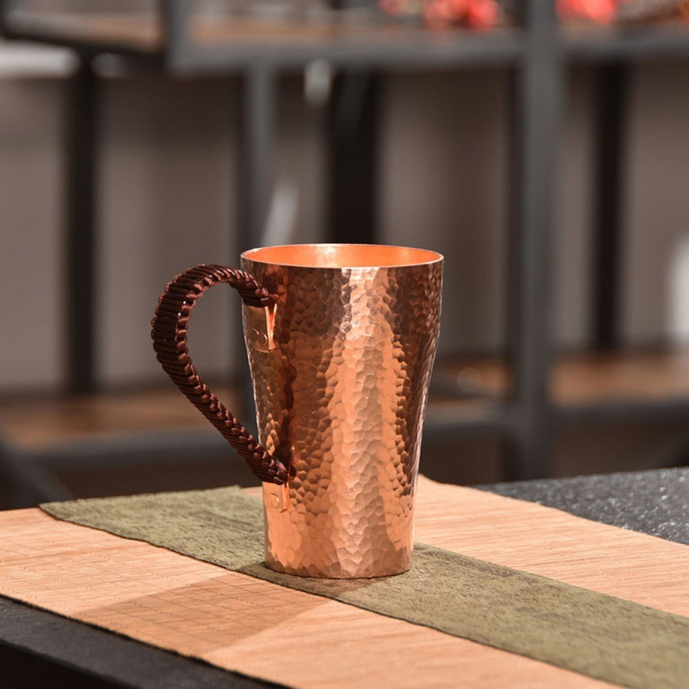 Handcrafted Copper Mug with Hammer Pattern – Pure Copper Coffee Mug, Tea Cup & Water Vessel – Artisan Copper Drinking Cup for Moscow Mule, Milk, Hot & Cold Beverages – Unique Kitch - product image 6