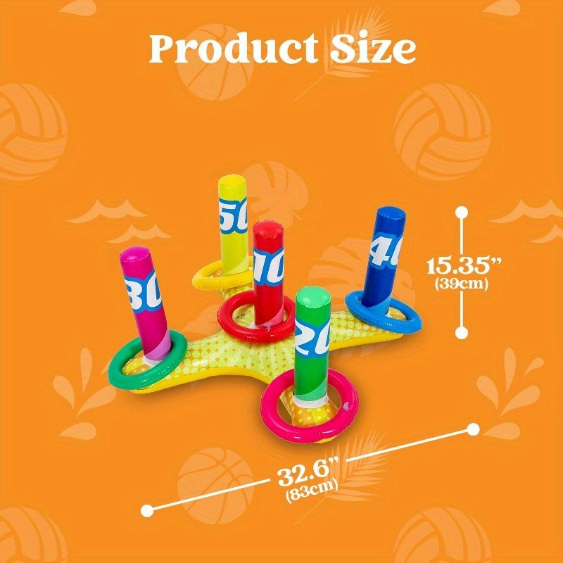 2-in-1 Ring Toss & Cornhole Floating Swimming Pool Party Games for Kids & Adults | Inflatable Pool Toss Game Set - product image 6