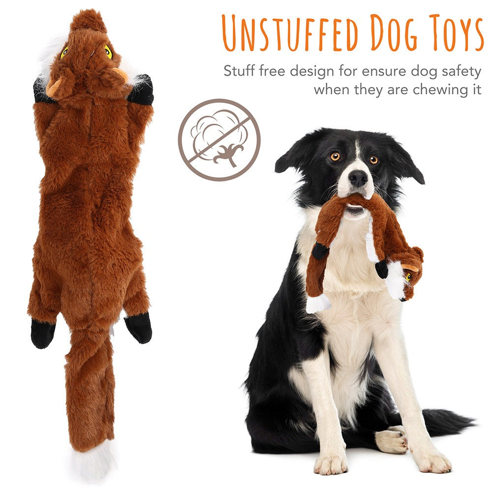 Squeaky Dog Toys 5-Pack No Stuffing Plush Chew Toy Bundle | Durable Animal Toys for Small Medium Large Dogs, Double Squeaker Puppy Teething Toy Set with Bonus - product image 12