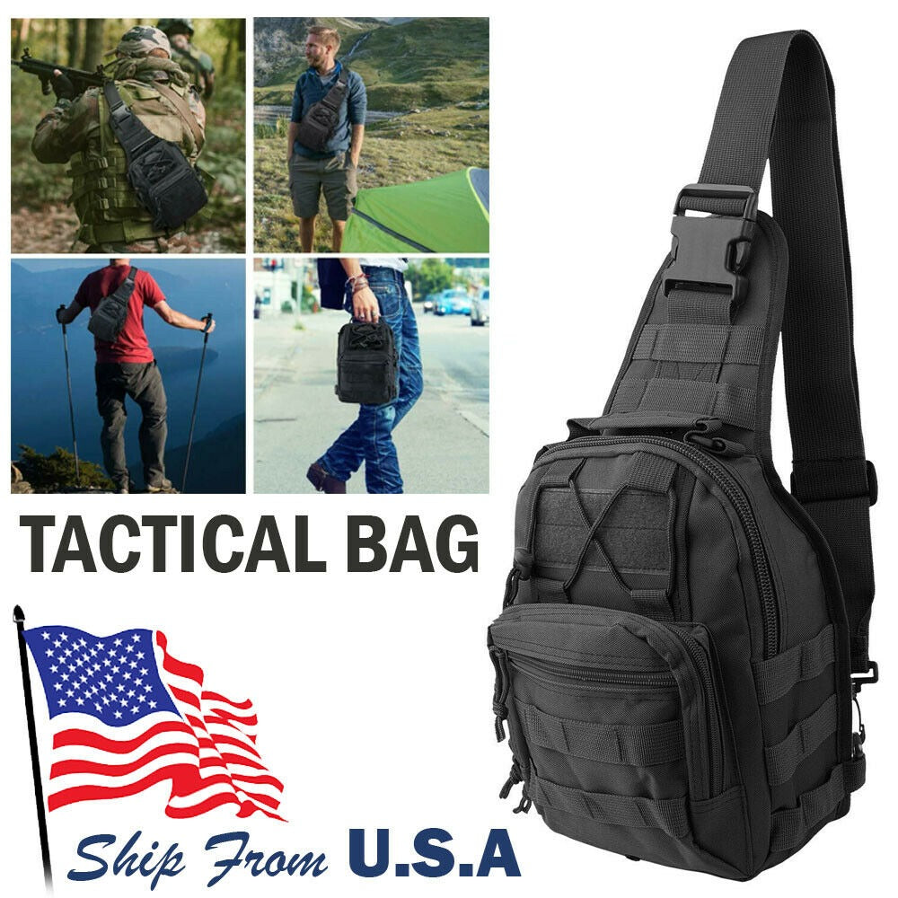 Collapsible Crossbody Chest Bag for Men & Women, Large Capacity, Multi-Functional Shoulder Pack for Hiking, Travel, Fishing & Daily Commute | Tactical Sling Backpack