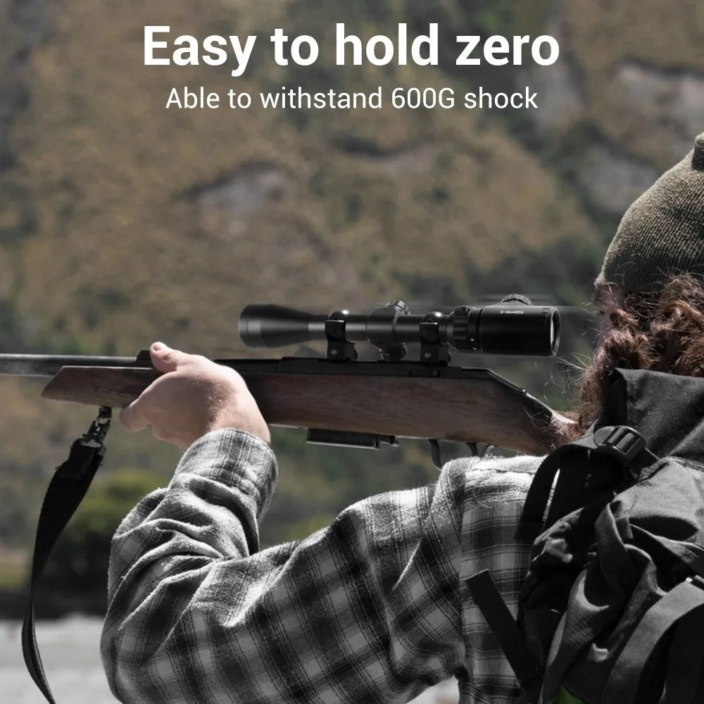 Four-Hole Picatinny Mount Adjustable Tactical Optical Scope for Hunting Shooting Outdoor Use | Waterproof Riflescope 3-9x40 with Red Green Illuminated Reticle - product image 8