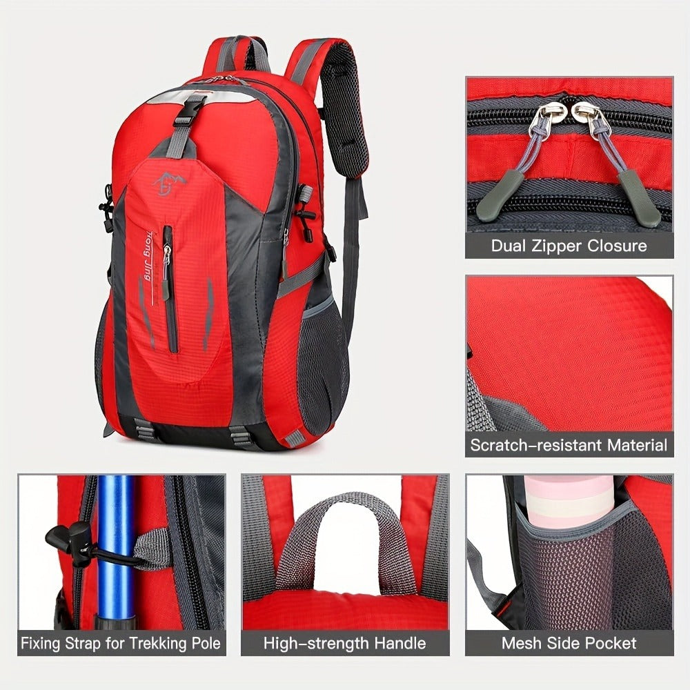 Large Capacity Travel Sports Rucksack with Torso Adjustment for Trekking, Camping, Climbing & Day Trips, Available in Red, Blue, Black & Orange – Hiking - product image 9