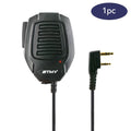 Coiled Cable, 360° Rotating Clip – Walkie Talkie Speaker Mic 3.5mm Jack for Baofeng BF-888S UV-5R & Kenwood TK Series - product image