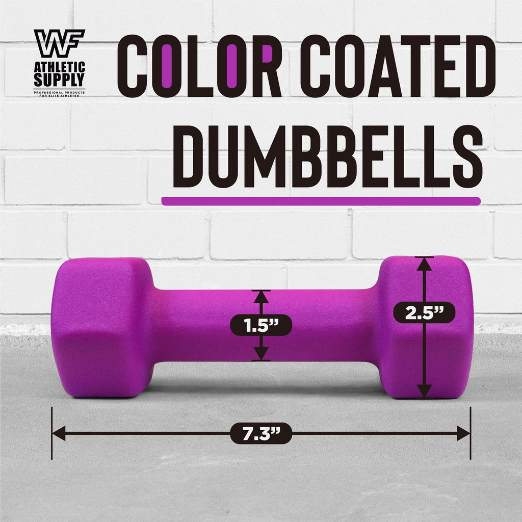 Neoprene Dumbbells Pair with Non-Slip Hex Shape | 2LB to 15LB Available in Yellow, Green, Red, Blue & Gray | Color-Coded Hand Weights for Women & Men, Strength - product image 17