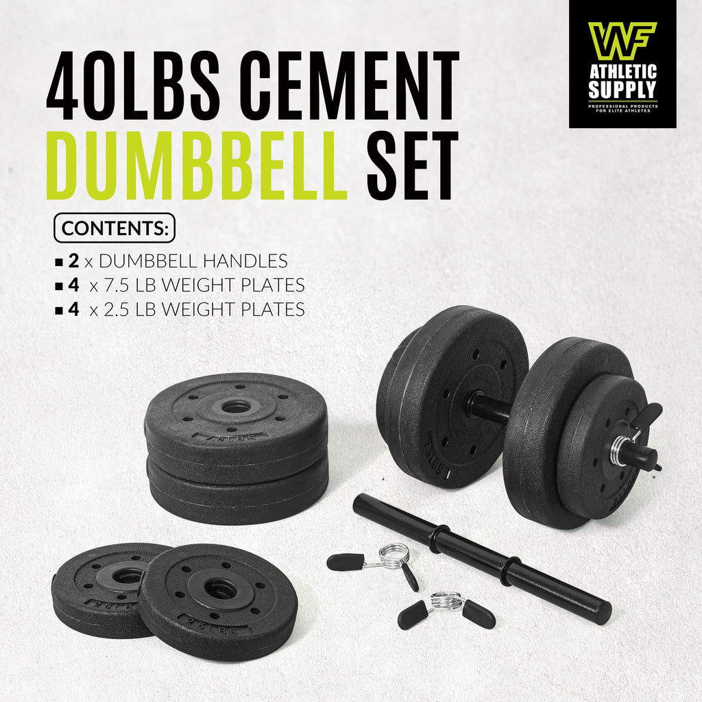 Vinyl Dumbbell Set 40LB All-Purpose with 2.5LB & 7.5LB Weights and Spring Collars for Strength Training & Home Gym Workouts for Everyday Use - product image 6