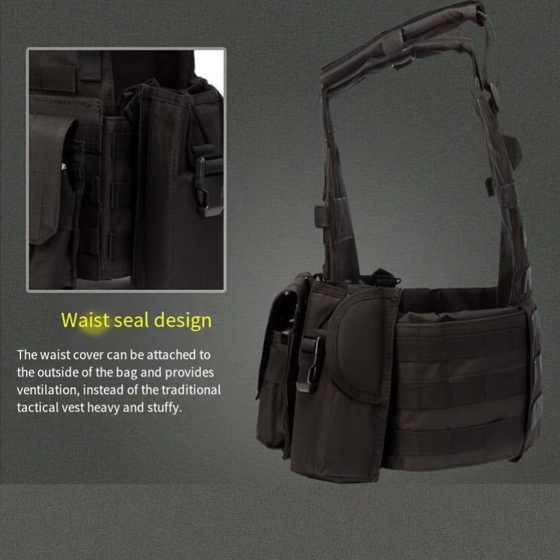 Tactical MOLLE Vest 6094 Adjustable Combat Chest Rig with Multi-Pocket System for Outdoor Hunting Training Airsoft CS Wargame Hiking Camping - product image 14