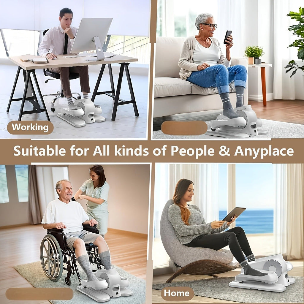 Under Desk Elliptical Machine | 12-Speed Electric Seated Leg Exerciser, Quiet & Carry-along Foot Pedal Trainer with Remote, for Seniors & Home Office Workouts - product image 6