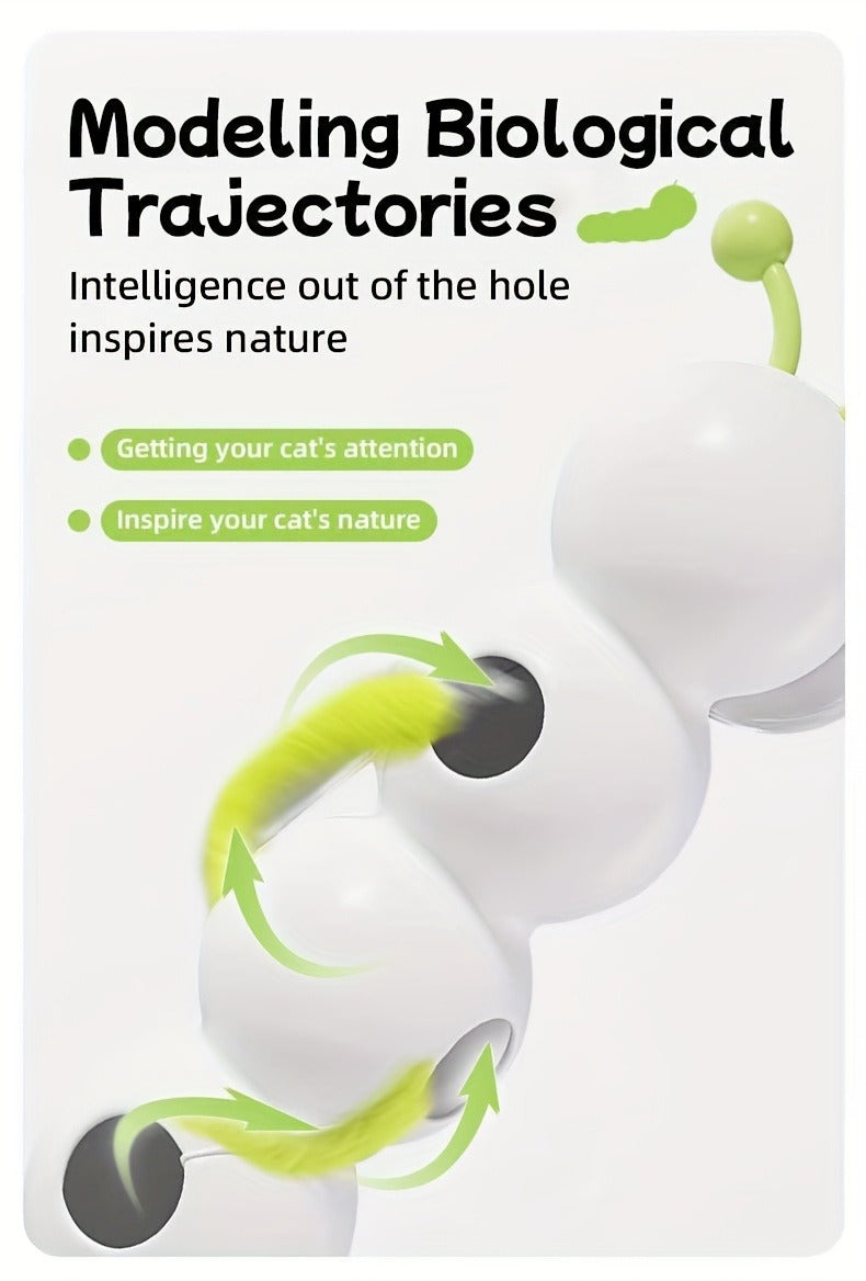 Automatic Caterpillar Cat Toy Interactive Electric Teaser for Indoor Cats – Self-Moving Worm Chasing Toy Stimulates Hunting Instincts Keeps Cats Active - product image 9