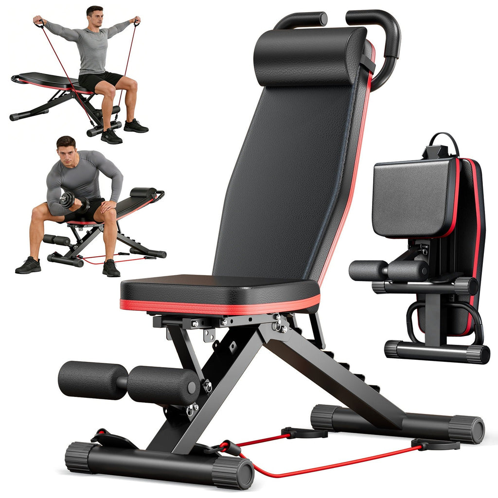 Foldable 14-in-1 Home Gym Dumbbell Bench, 1000 lbs Capacity, Roman Chair with Thick Cushion & Headrest – Adjustable Weight Bench - product image 8