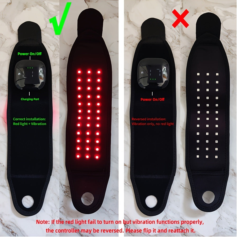 Infrared LED Wrist Brace with Vibration for Hand & Wrist Pain Relief, Adjustable Strap Fits Left & Right Hand, Unisex Wearable Recovery Device for Office & Daily Use – Red Light Therapy Wrist Wrap 660nm 850nm