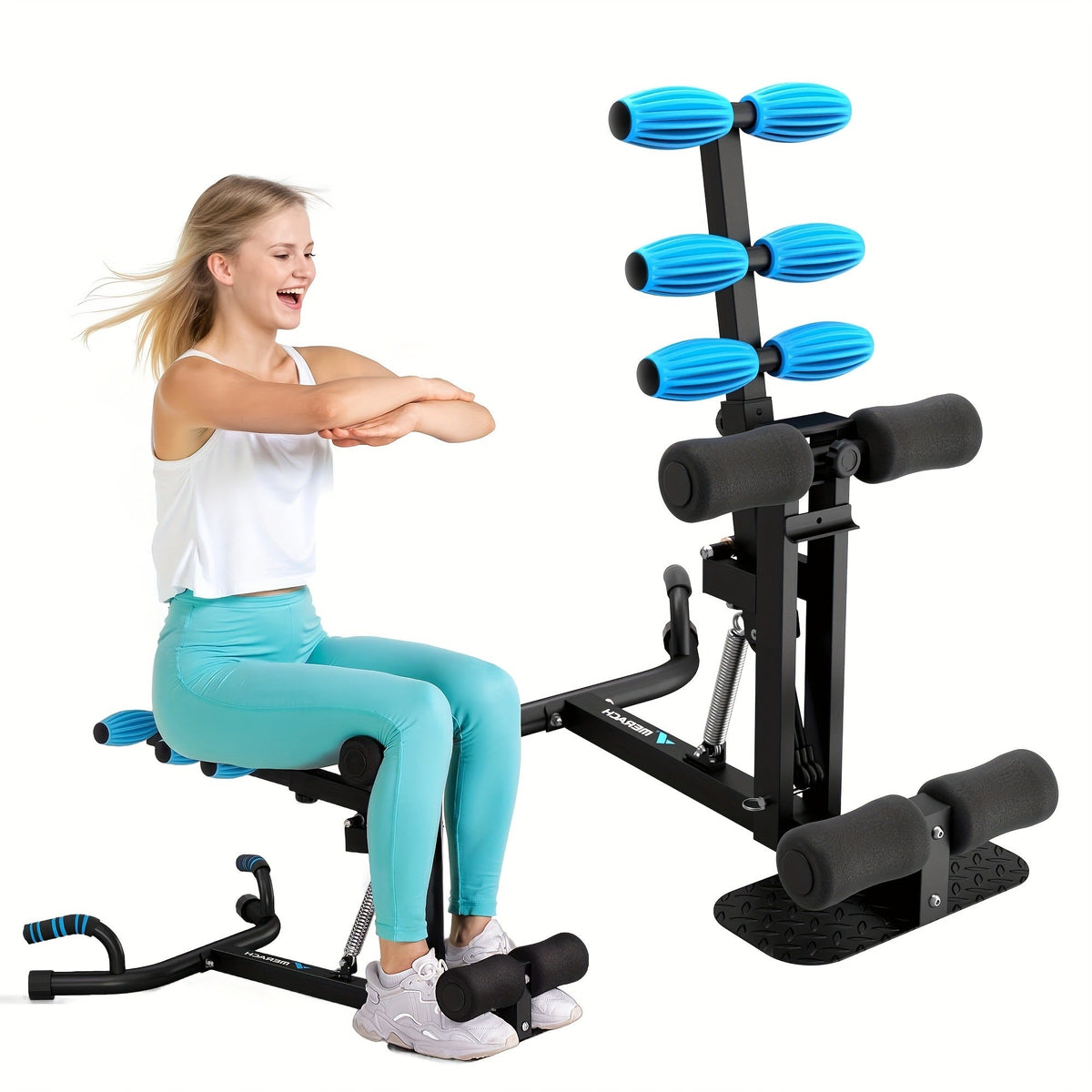 Adjustable Core & Leg Exercise Equipment, Push-Up Workout Machine for Women, Home Gym Strength Training – Glute Trainer Deep Squat Machine