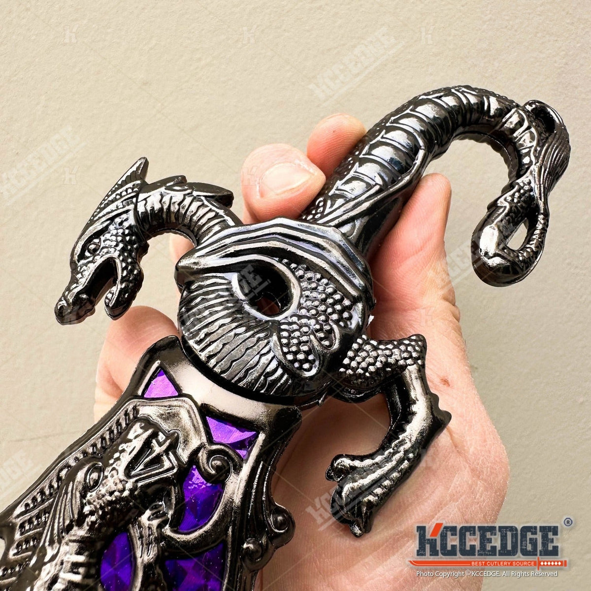 9" Dragon Cosplay Collectible Dagger, 440 Stainless Steel, Historical Replica for Display & Medieval Fair Props – Medieval Fantasy Fixed Blade Knife with - product image 7