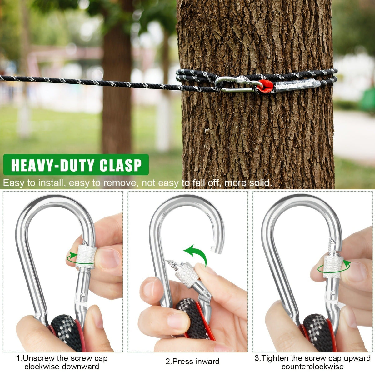 Heavy Duty Reflective Cable Runner, Supports Up to 200lbs, Carry-along Easy Setup for Yard, Park, Camping & Hiking, Black & Blue, Outdoor Dog Run | Overhead - product image 3