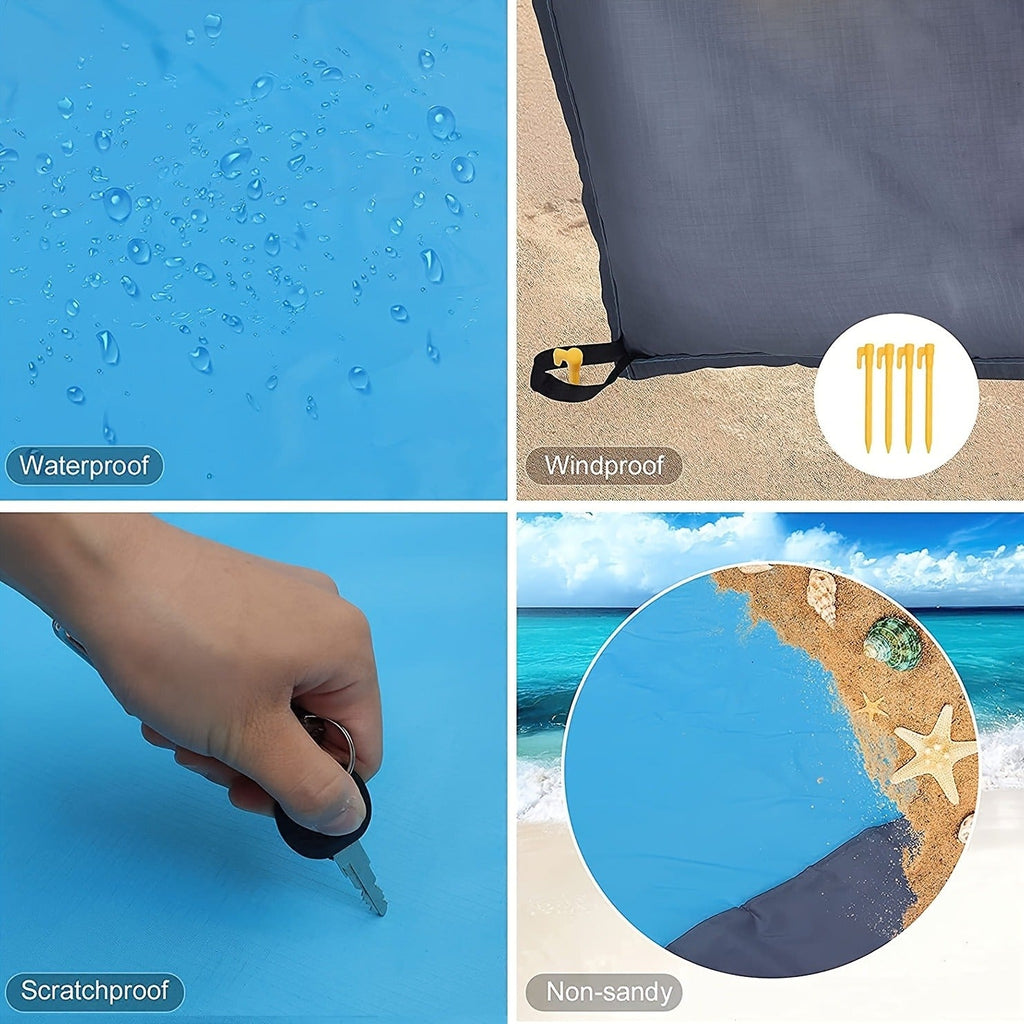 Sandproof Beach Blanket Oversized 55"x78" | Featherlight Waterproof Large Mat for Adults, Travel Camping Hiking Picnic Outdoor Beach Towel - product image 7