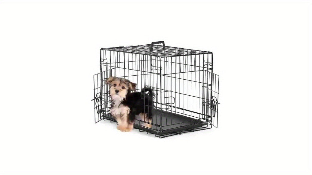 36 Inch Carry-along Reinforced Kennel for Indoor & Outdoor Use | Folding Metal Dog Crate with Divider & Removable Tray - product image 5