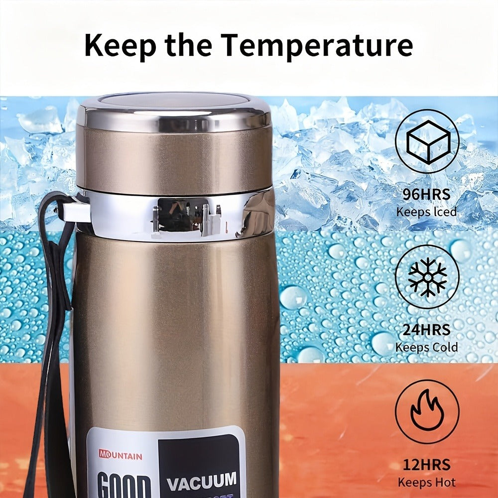 Double Wall Vacuum Flask with Leak-Proof Lid, Wide Mouth, Keeps Drinks Hot & Cold All Day for Camping, Hiking & Travel – Insulated Water Bottle 1000ml 316 - product image 8