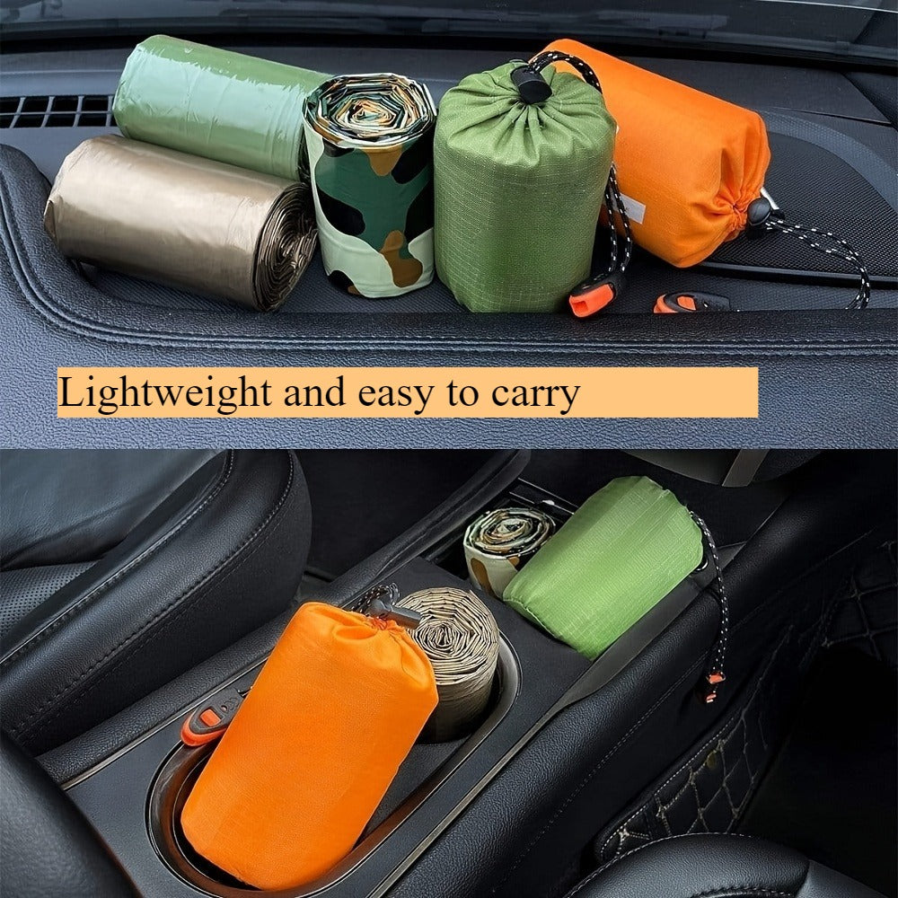 Emergency Sleeping Bag 4-Pack with Survival Whistles | Mylar Thermal Blanket Shelter Bag, Lightweight Waterproof Bivy Sack for Camping, Hiking, Backpacking - product image 11