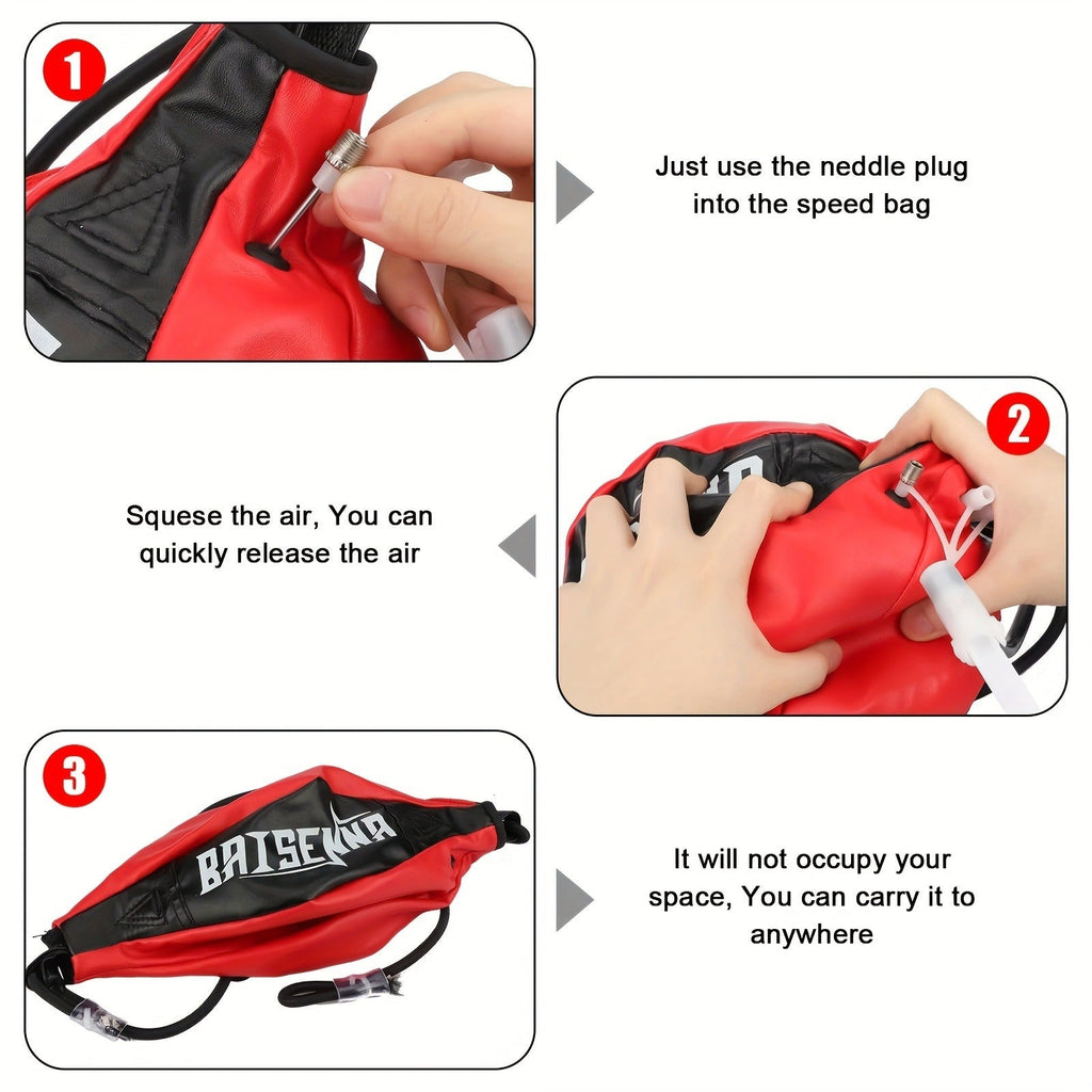 PU Leather Reflex Punching Ball for Home Training, Adjustable Bungee, Carry-along & Hassle-free Install – Boxing Speed Ball - product image 6