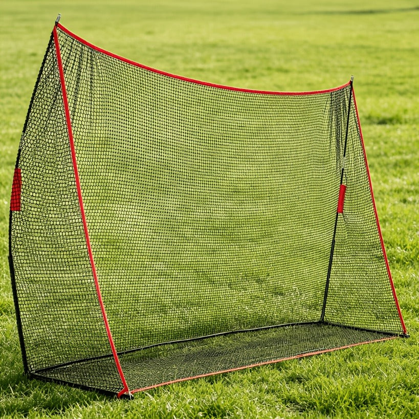 Batting & Pitching Practice for All Skill Levels, Black & Red Options | Baseball Softball Training Net 7x7ft with Arch Frame & Carry Bag - product image 13
