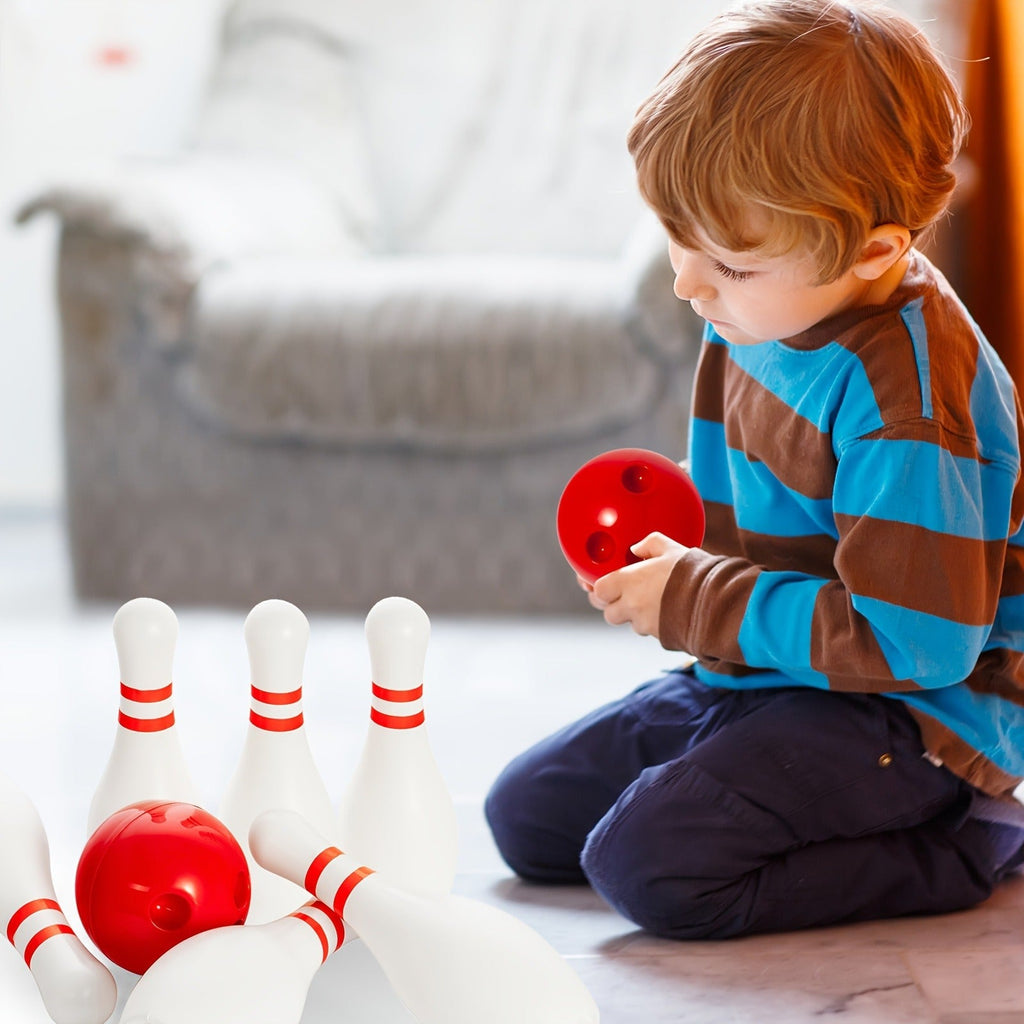 10 Pins & 2 Balls Indoor Outdoor Game Boys Girls Birthday Gift – Glow in the Dark Bowling Set for Kids