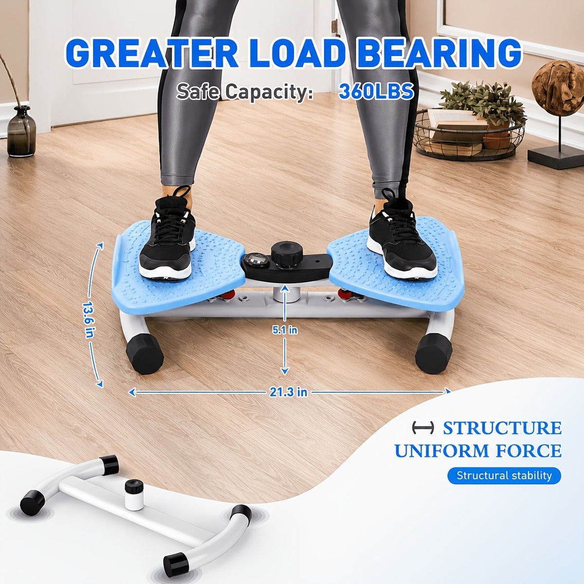 Waist Twisting Board Ab Twister for Home Gym | Track Time, Reps & Calories | Noiseless 360° Twist Exercise Machine with Digital Display, Figure-8 Resistance - product image 9