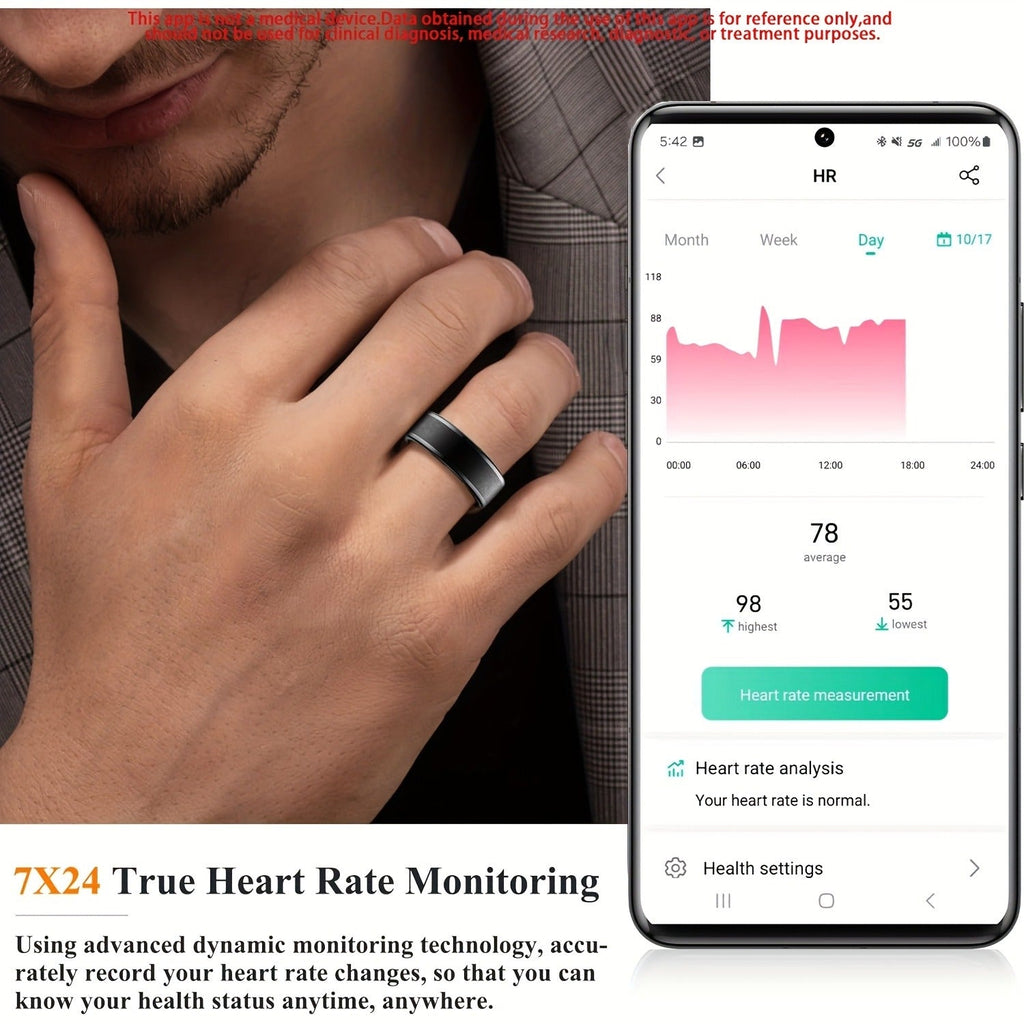 IP68 Waterproof Health Monitor – Smart Ring Fitness Tracker - product image 10