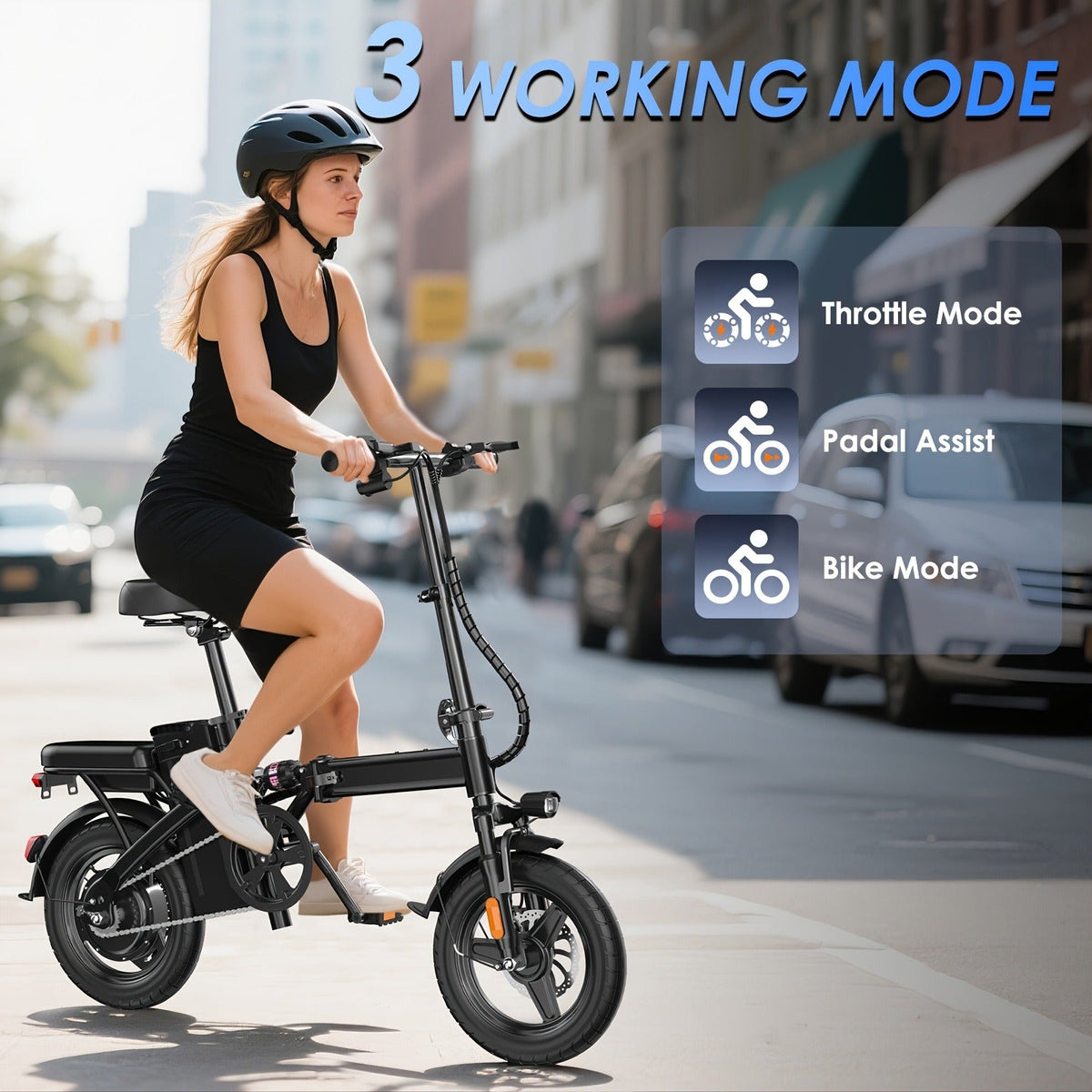 48V 10AH Removable Battery 350W Motor | Folding E-Bike 14" - product image